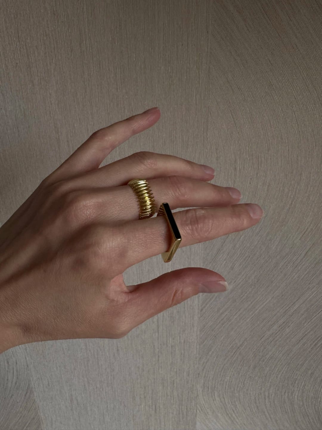 Customer photo review of Cube Noir Statement Ring