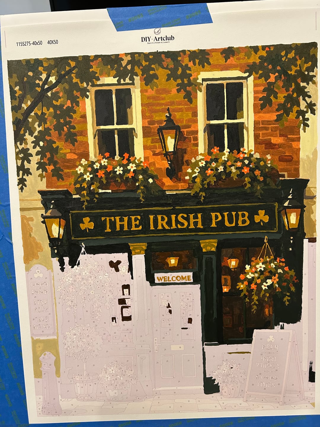 Customer photo review of The Irish Pub | Paint by Number