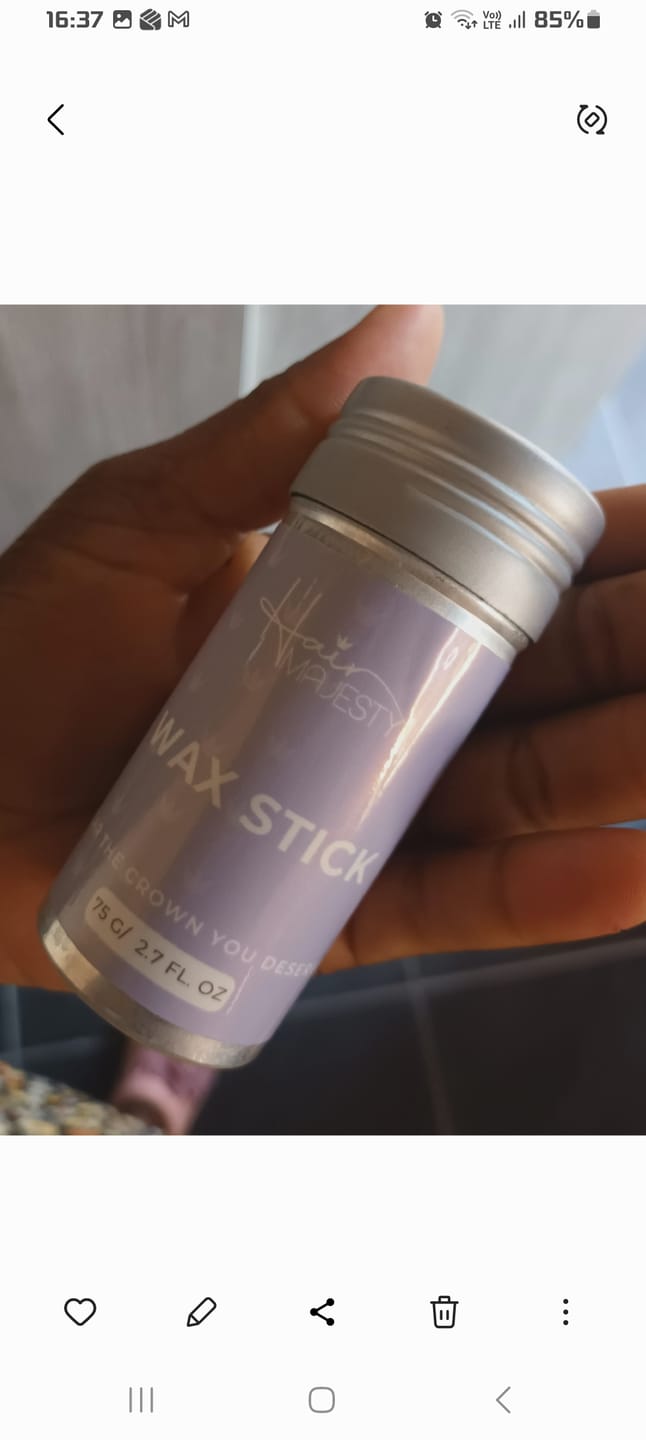Customer photo review of Hair Majesty Wax Stick