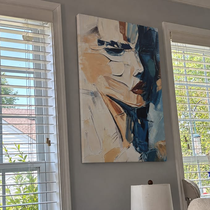 Customer photo review of Abstract Texture Portrait Wall Art #PT033