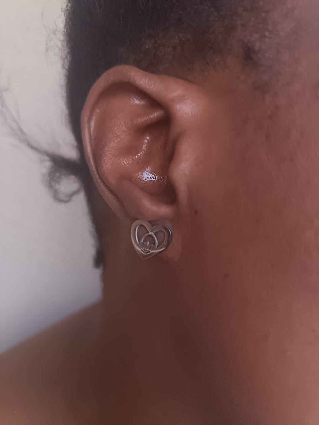 Customer photo review of Silver Thando Studs