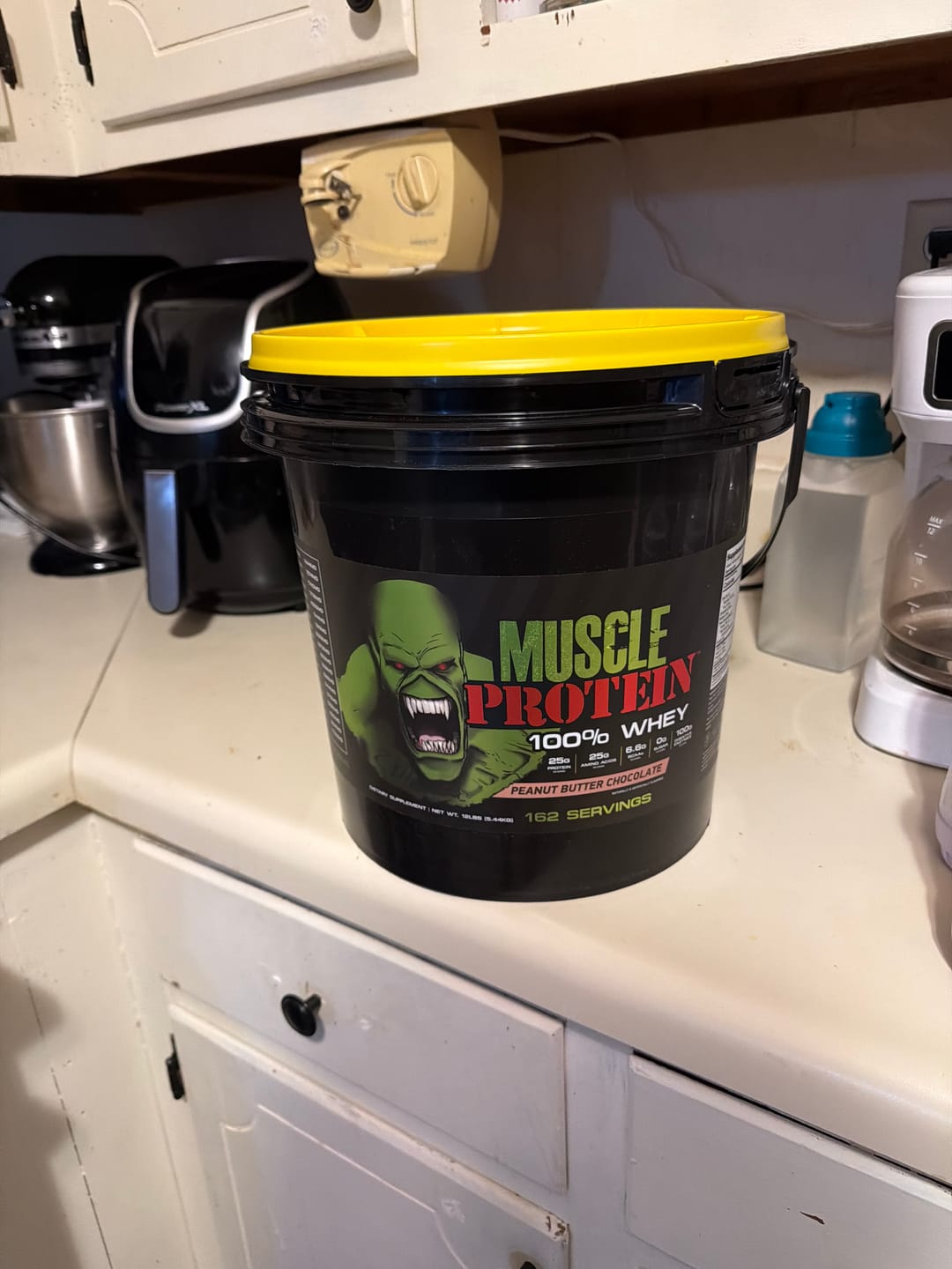 Customer photo review of Whey Protein Powder Bucket