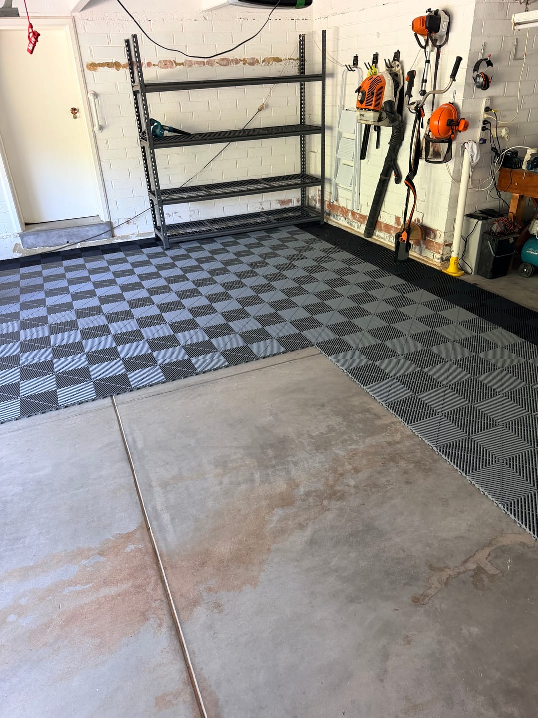 Customer photo review of New OMG Garage Series 2 Interlocking Garage Floor Tiles
