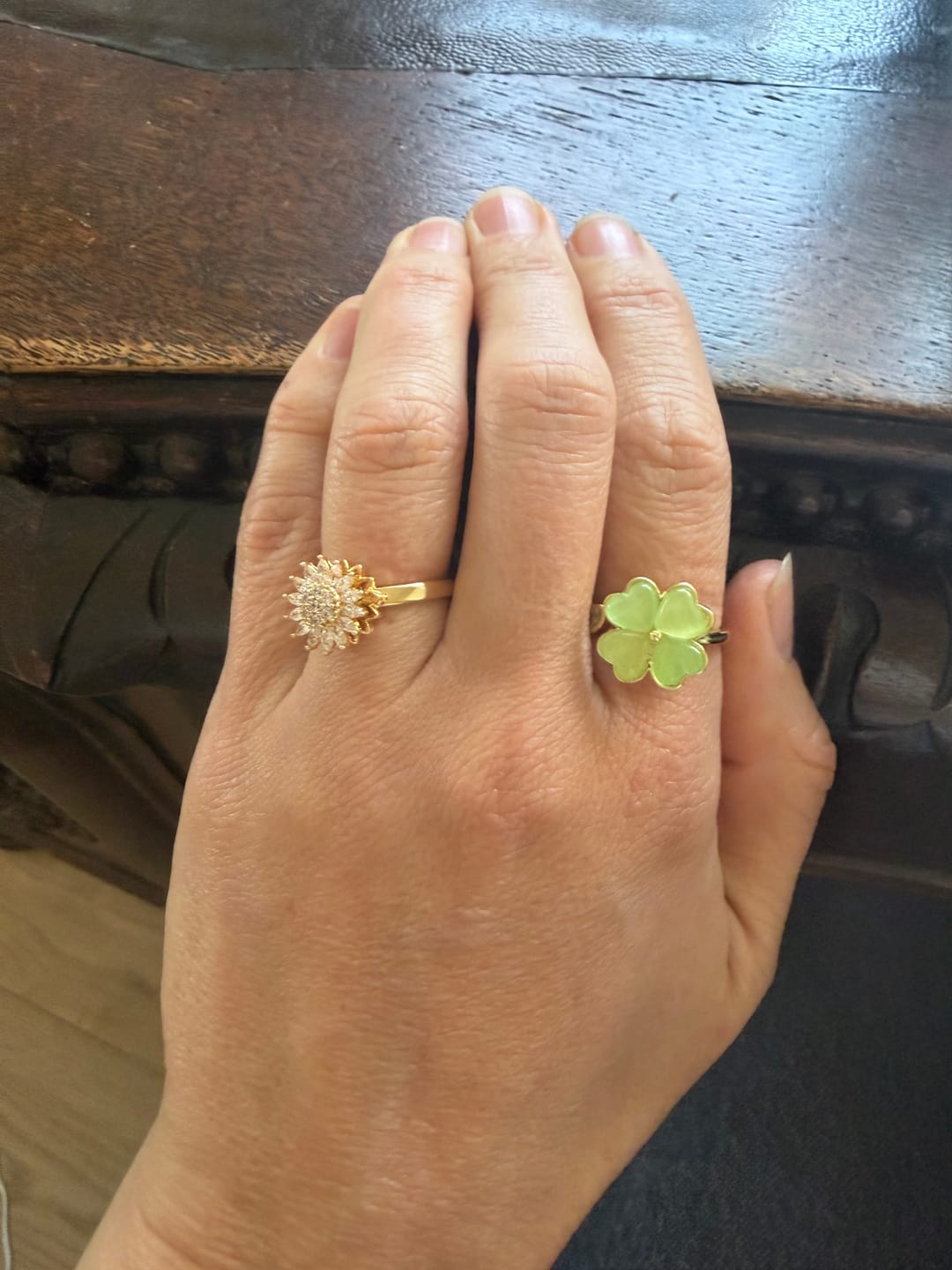 Customer photo review of Kantrybės sukamasis žiedas „Calmy"