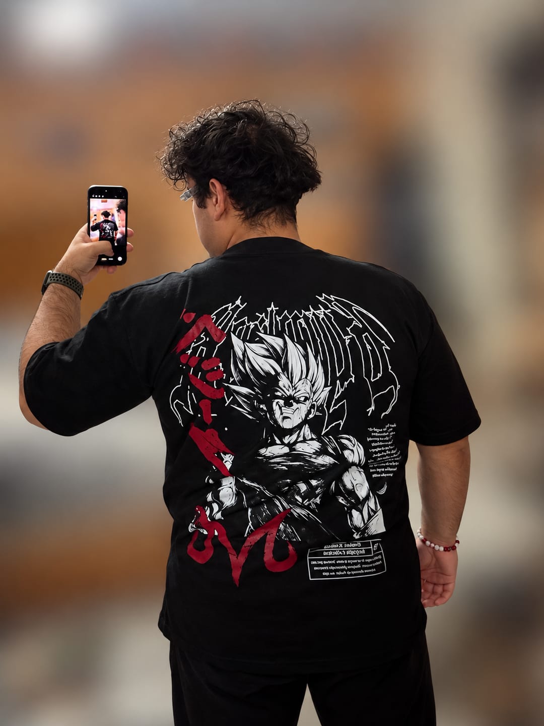 Customer photo review of Playera Oversize Vegeta | Saiyan Drop
