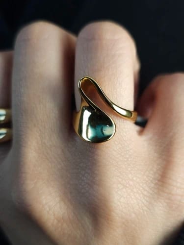 Customer photo review of Geometric Golden Ring