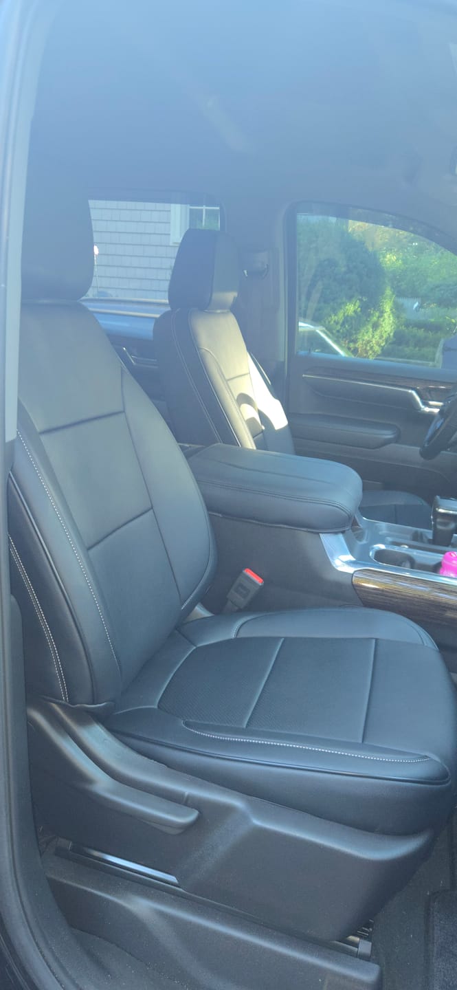 Customer photo review of 2019+ GMC Sierra Premium Custom Leather Seat Covers