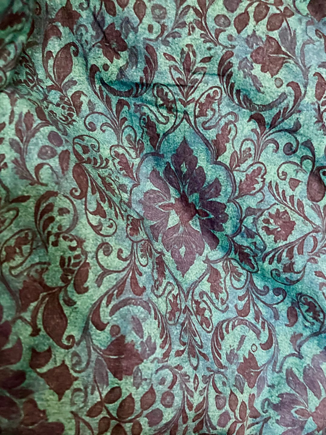 Customer photo review of Botanical Damask Cotton Lawn Fabric