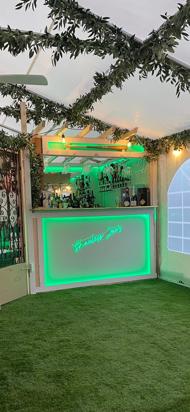 Customer photo review of Custom Neon: Shoeless Joe’s