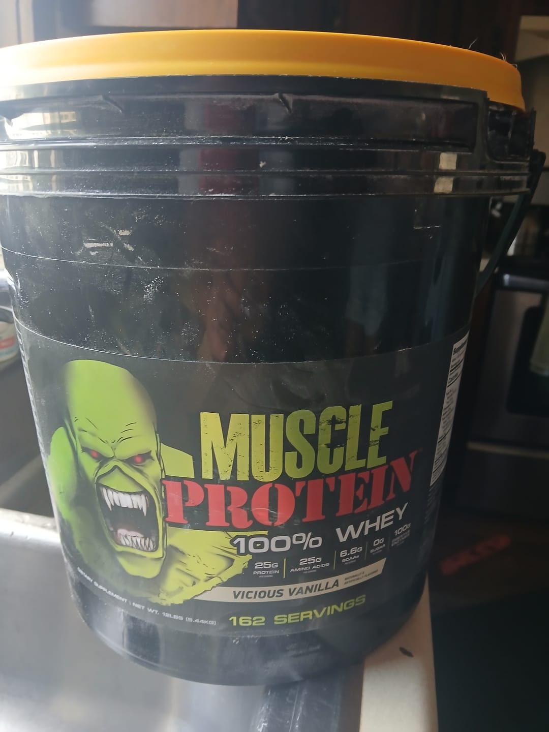 Customer photo review of Whey Protein Powder Bucket
