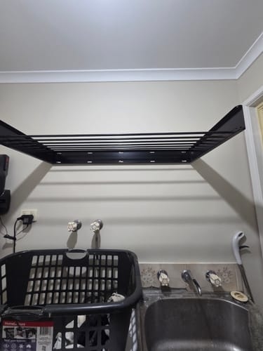 Customer photo review of Wall Mounted Drying Rack - Foldable Indoor and Outdoor Drying Rack