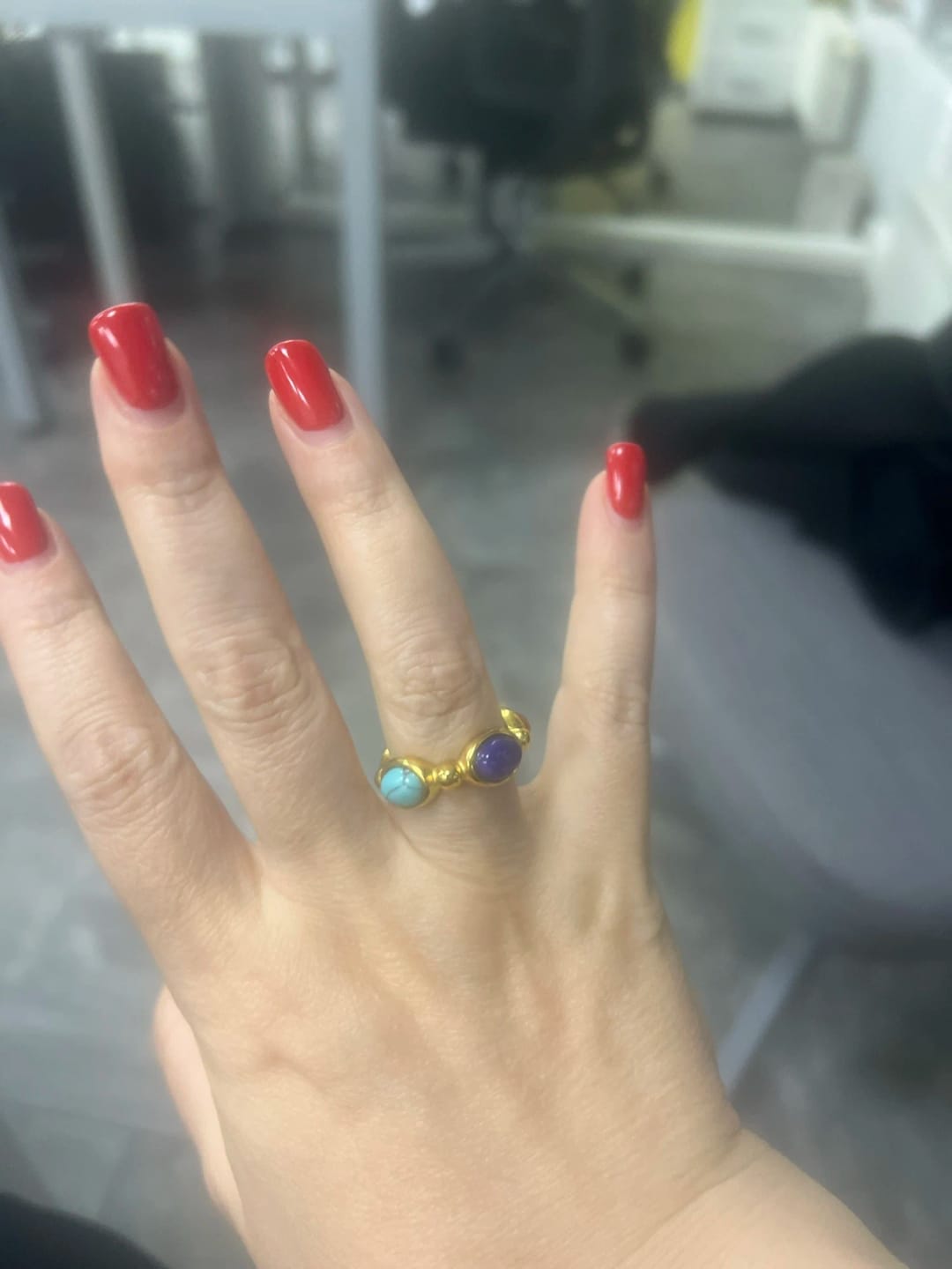 Customer photo review of Vintage Agate Ring