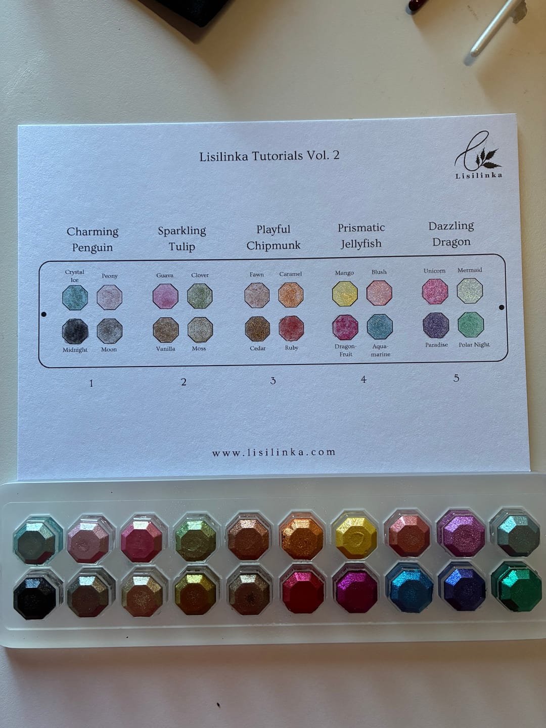 Customer photo review of Full Tutorial Set Vol. 2 – 20 Colors in Lisilinka Octagons incl. Booklet