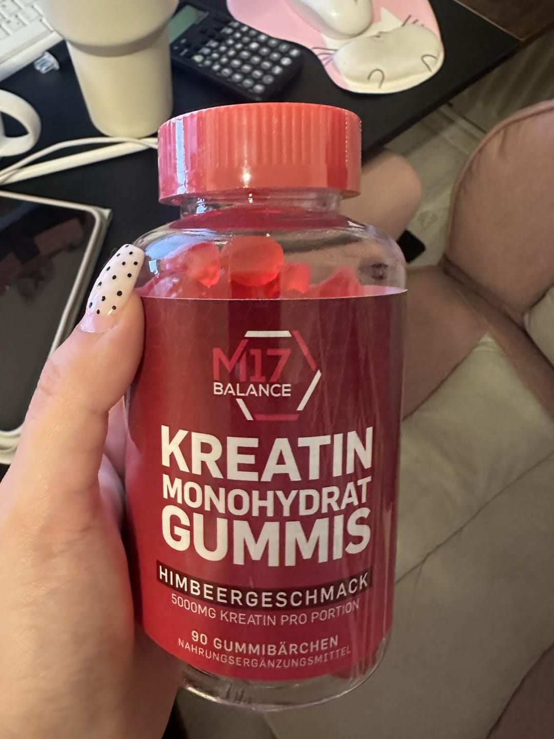 Customer photo review of Creatine Gummies – Raspberry