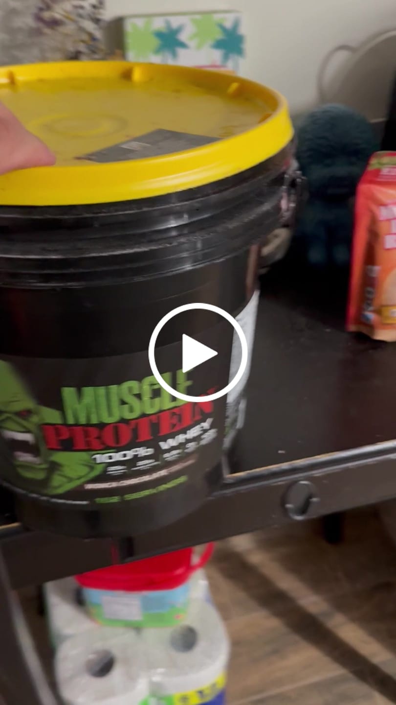 Customer video review of Whey Protein Powder Bucket