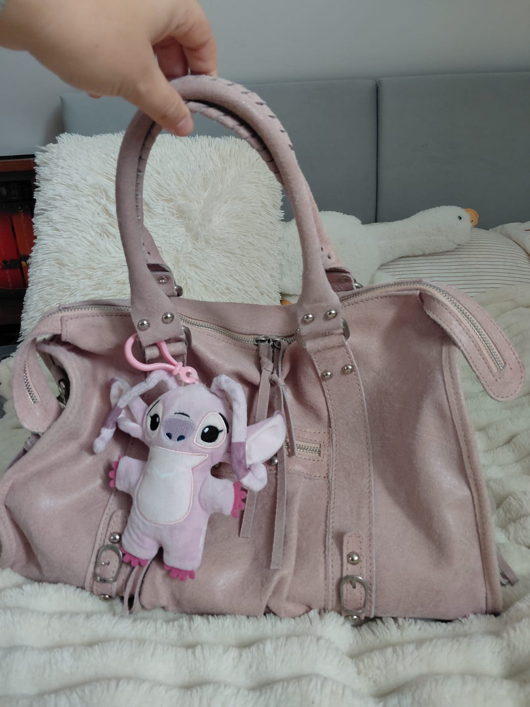 Customer photo review of It girl bag vanilla pink silver