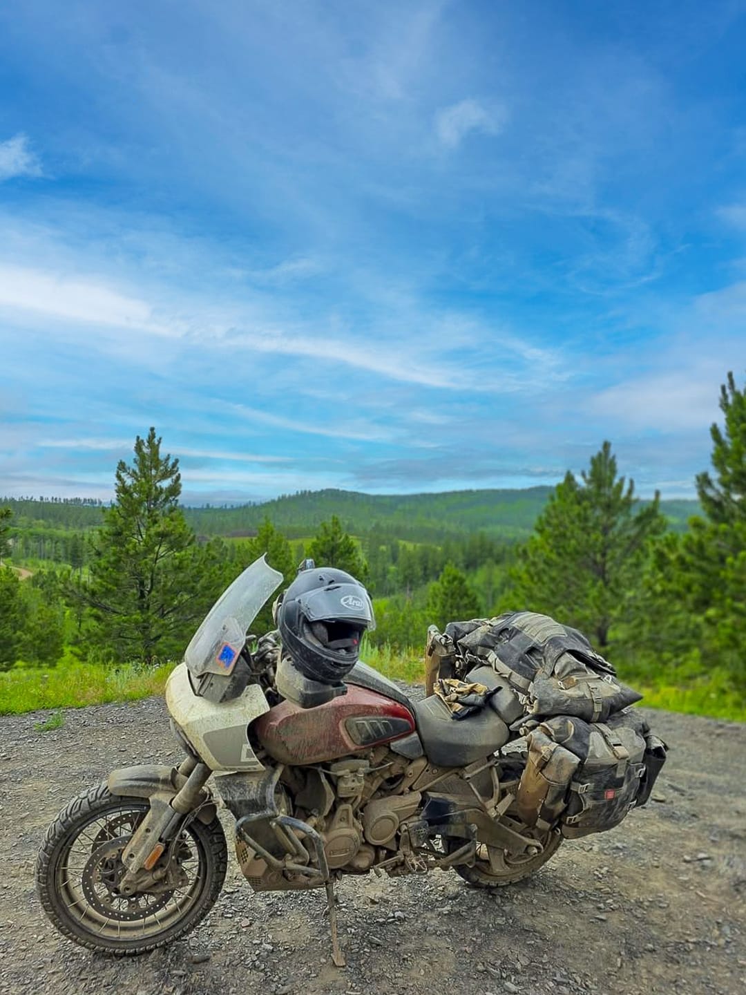 Customer photo review of 60L - Apex Large ADV Touring Panniers for Harley Pan America RA1250/S