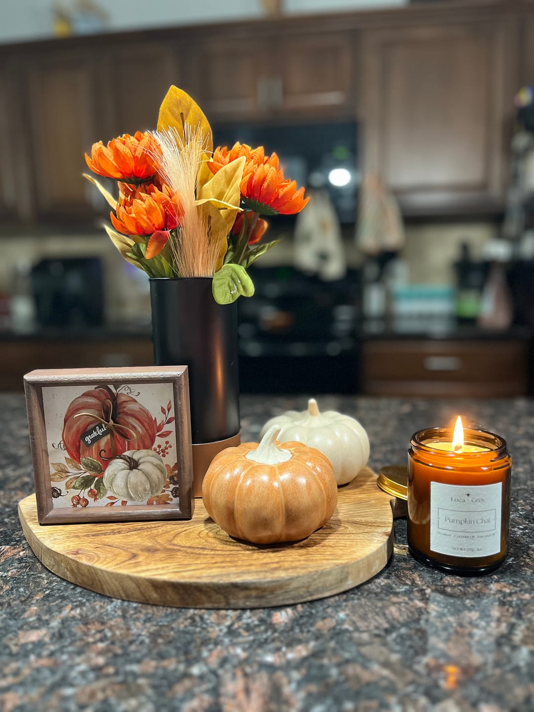 Customer photo review of Fall Trio Beeswax Candle Bundle