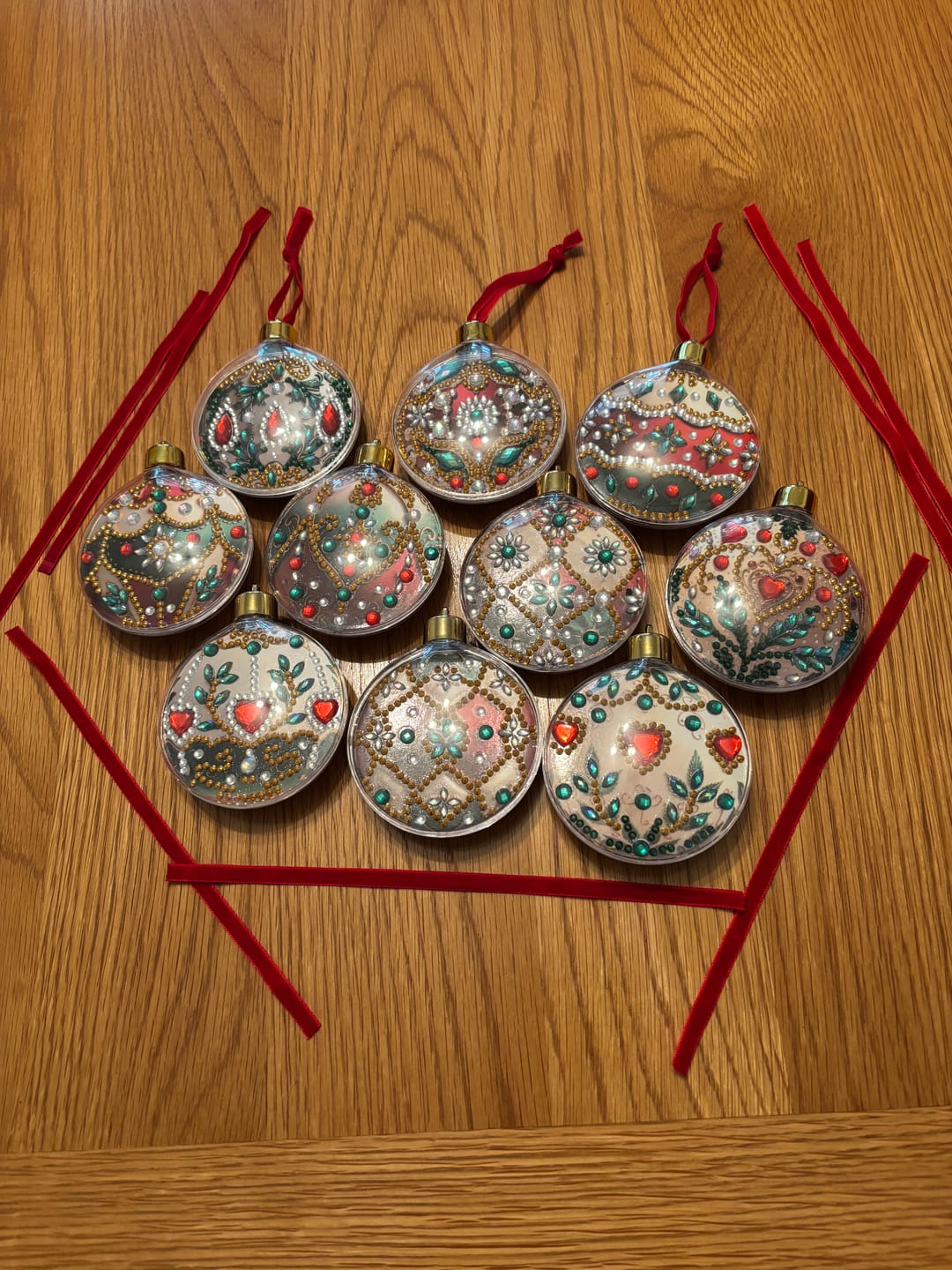 Customer photo review of Baubles Crystal Art Hanging Decoration Kit x 10