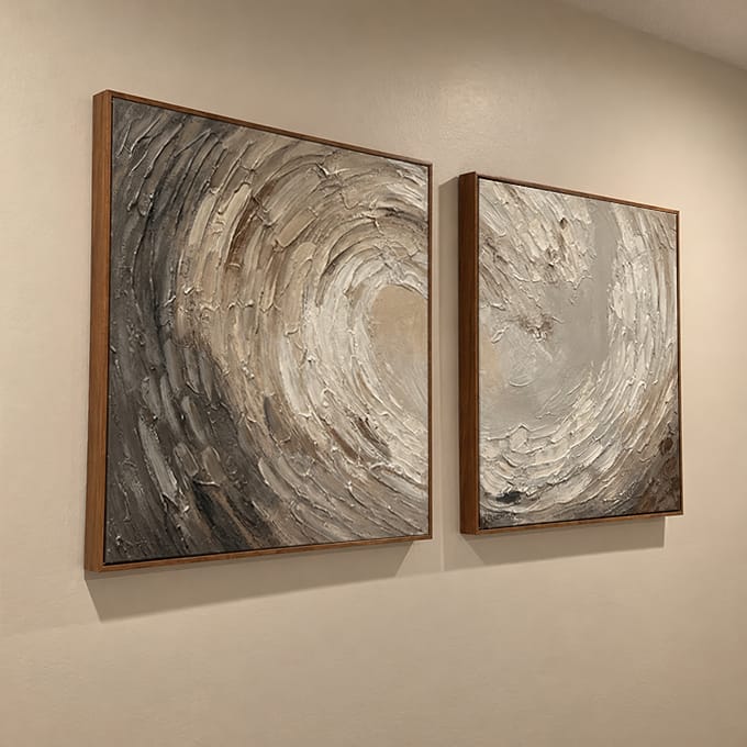 Customer photo review of Sea & Sky Abstract Textured Wall Art Set of 2 #MS265