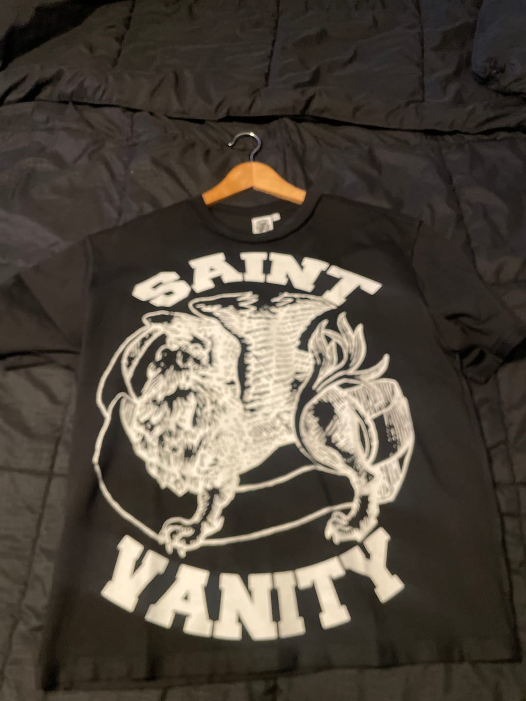 Customer photo review of Saint Vanity Griffin Tee Black/White