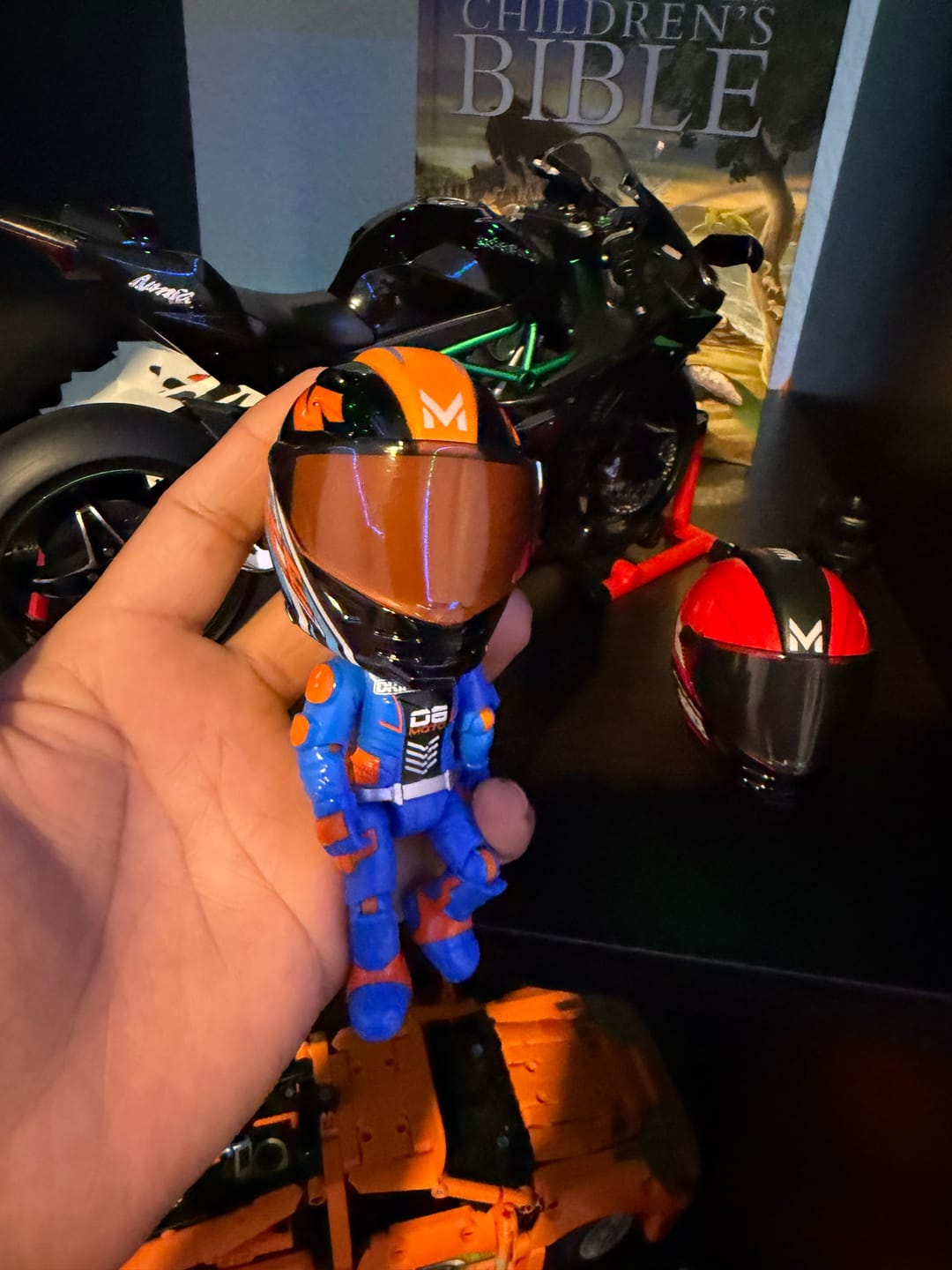 Customer photo review of Mini Helmet That Transforms Into a Rider