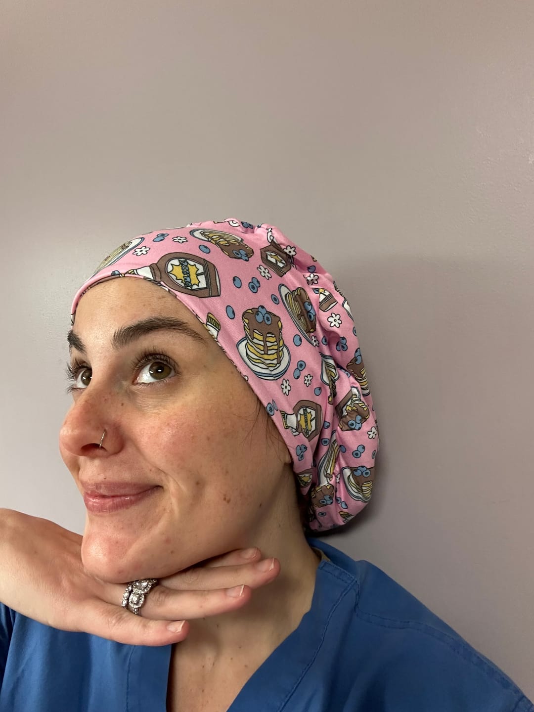 Customer photo review of CloudCaps Scrub Cap | Pancakes