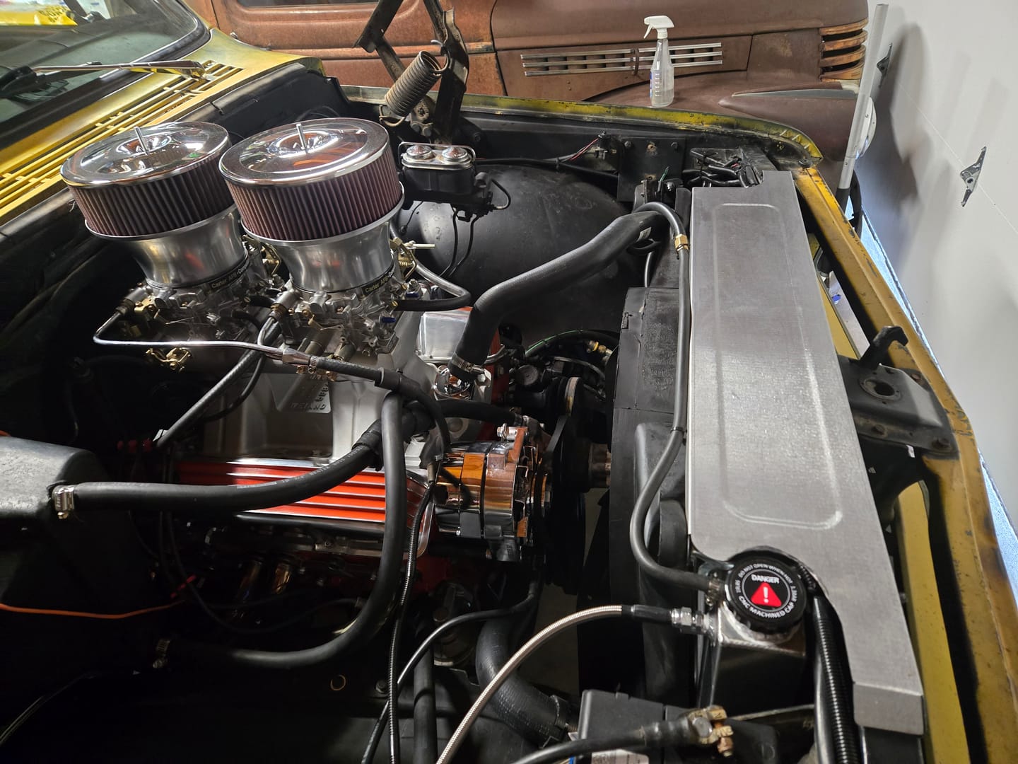 Customer photo review of 1967-72 Chevy C10 Radiator Cover - Classic Bead Roll