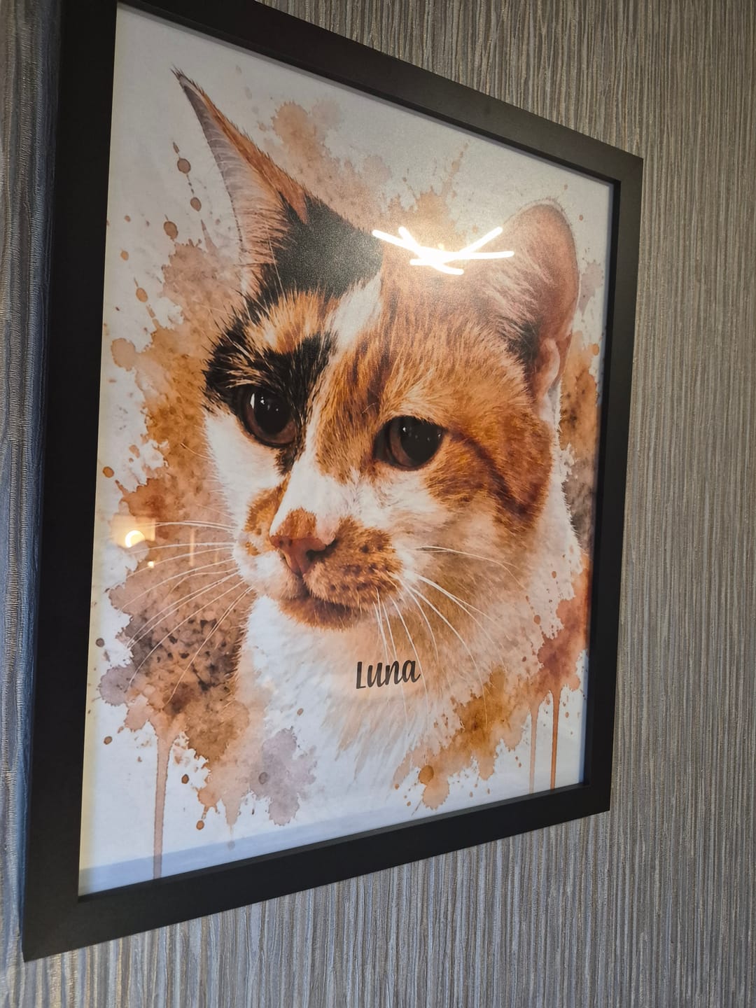 Customer photo review of Personalised Poster - Watercolour Realistic Portrait