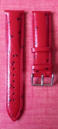 Customer photo review of Garmin 18/20/22mm Quick Release Ostrich-Pattern Leather Band
