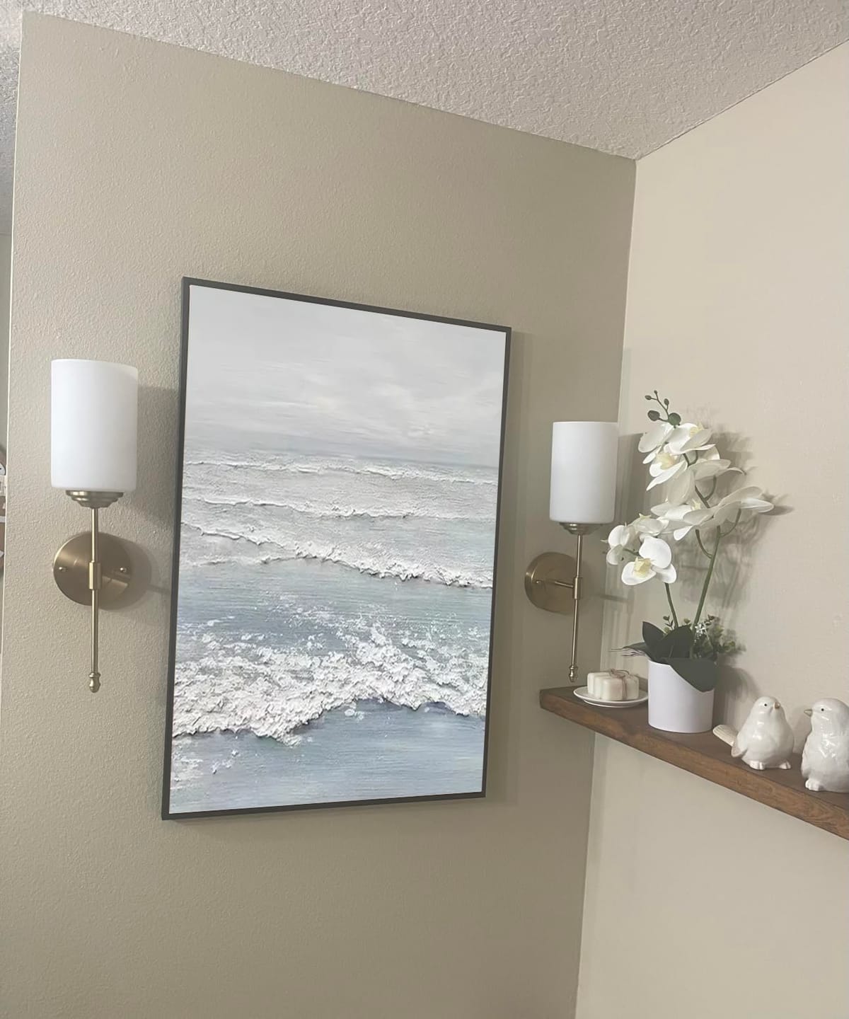 Customer photo review of Ocean And Sky Textured Canvas Art #OS075