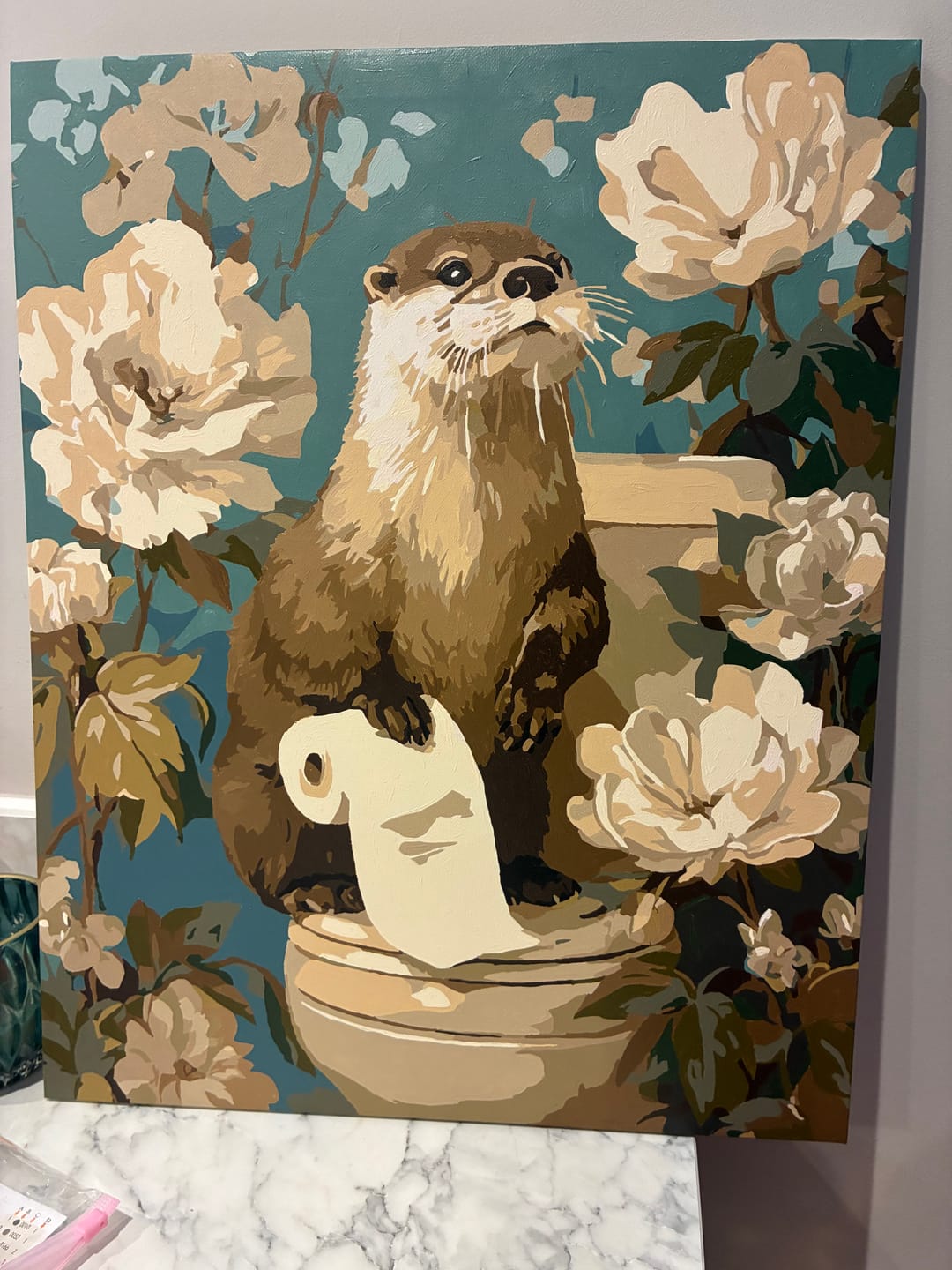 Customer photo review of Otter the helper | Paint by Number