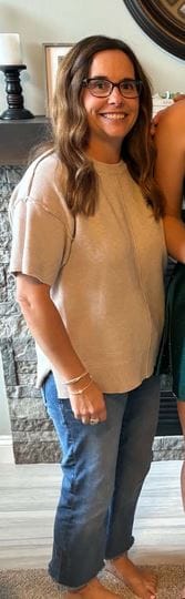 Customer photo review of Raw Seam Sweater Tee