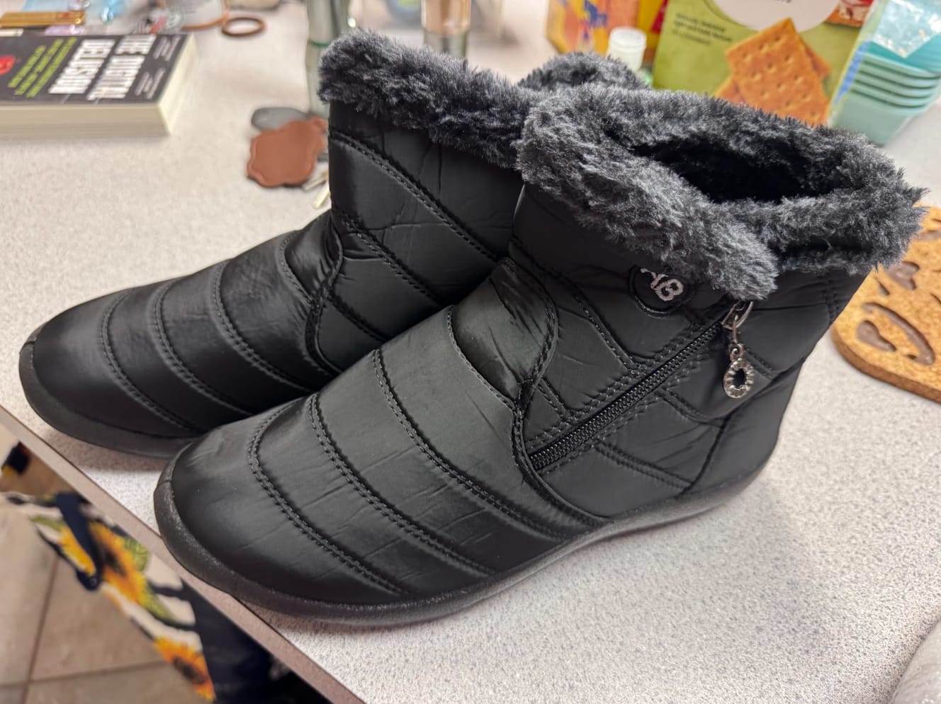 Customer photo review of CozyStep™ Women’s Winter Boots – Warm, Anti-Slip & Soft Comfort