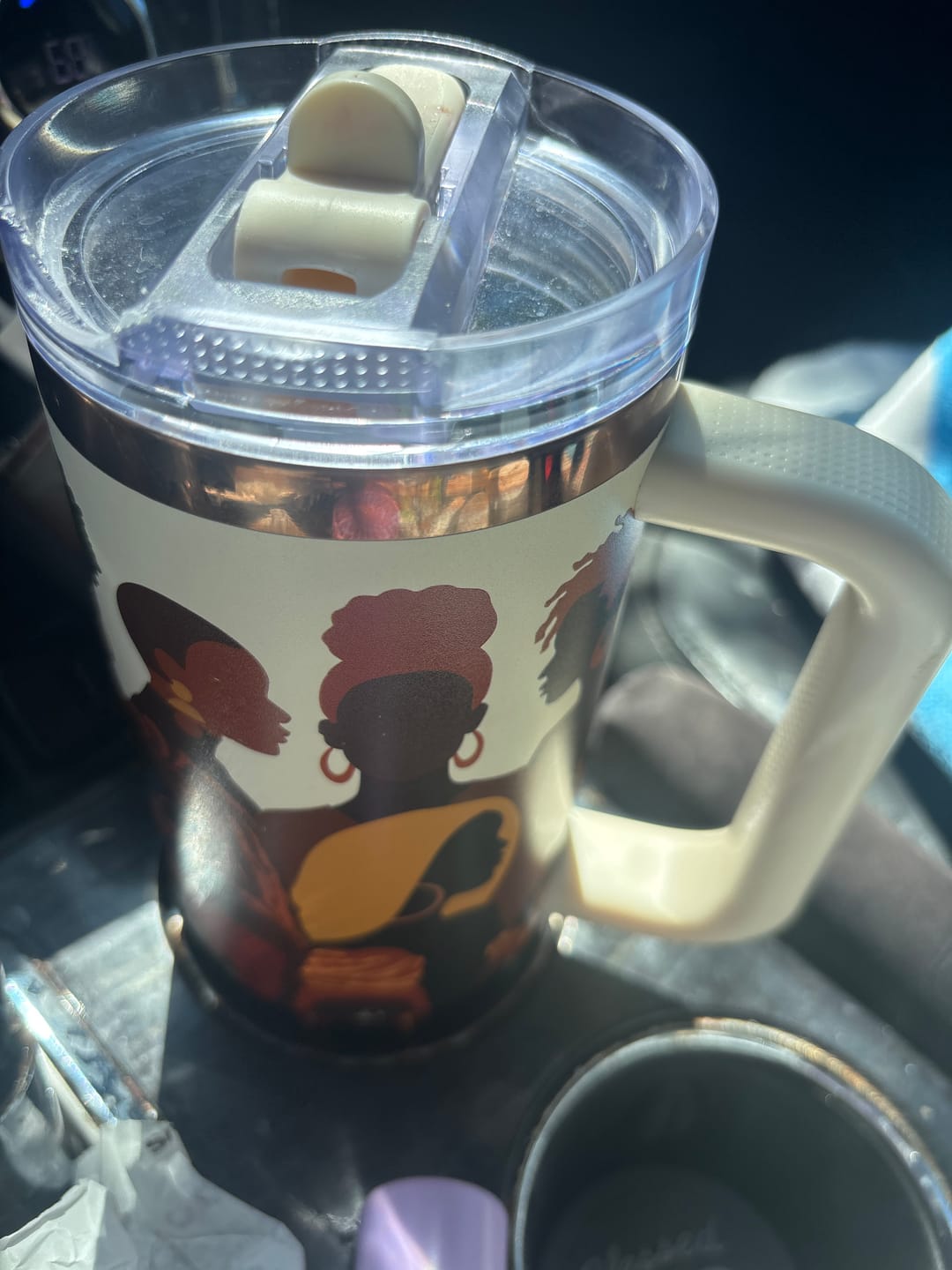 Customer photo review of "Rooted Radiance" HydraLock™ Leakproof Tumbler – 30oz – It's a Beautiful Day to Be a Black Woman