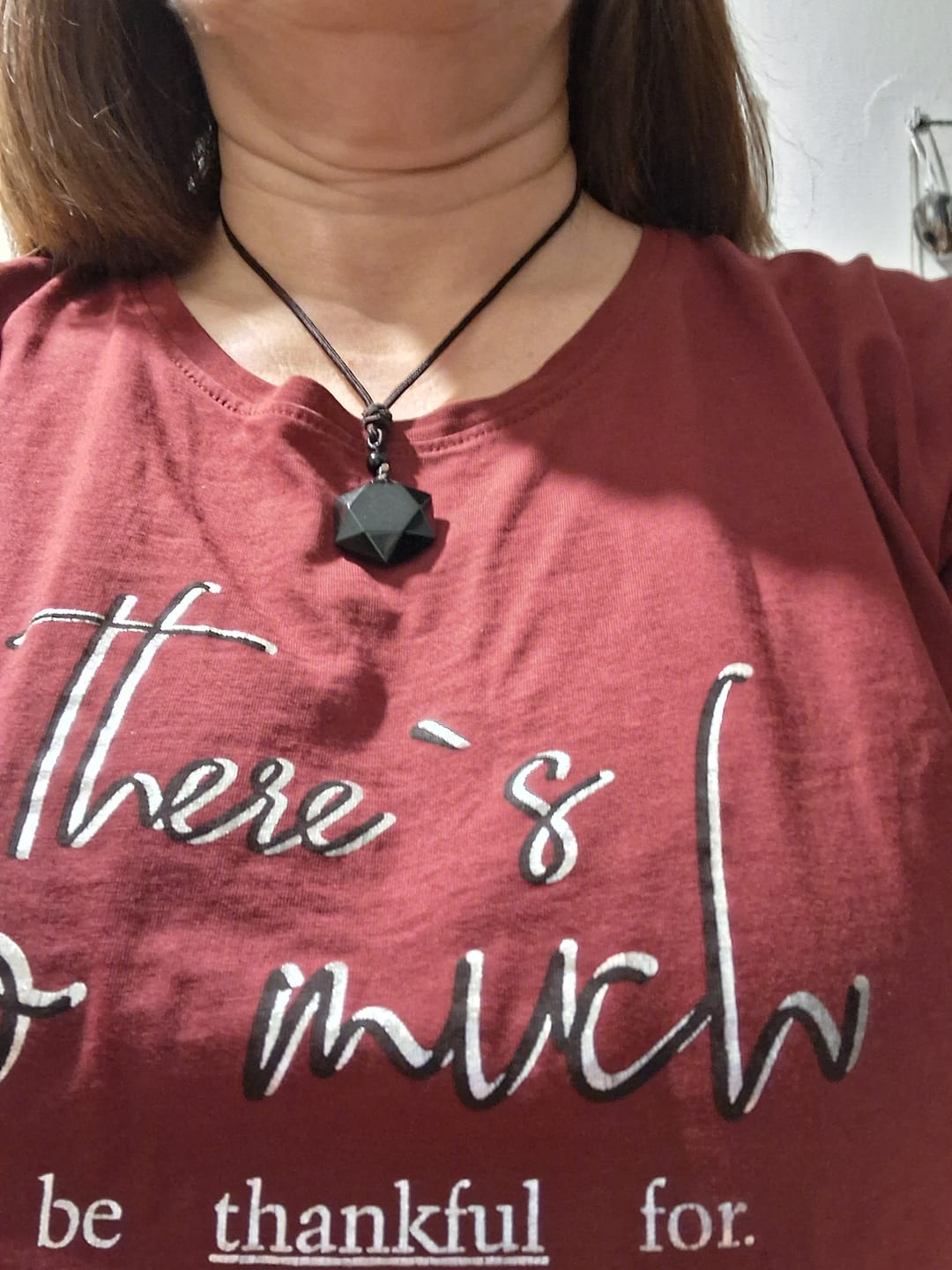 Customer photo review of Obsidian Halskette - Schutz Talisman