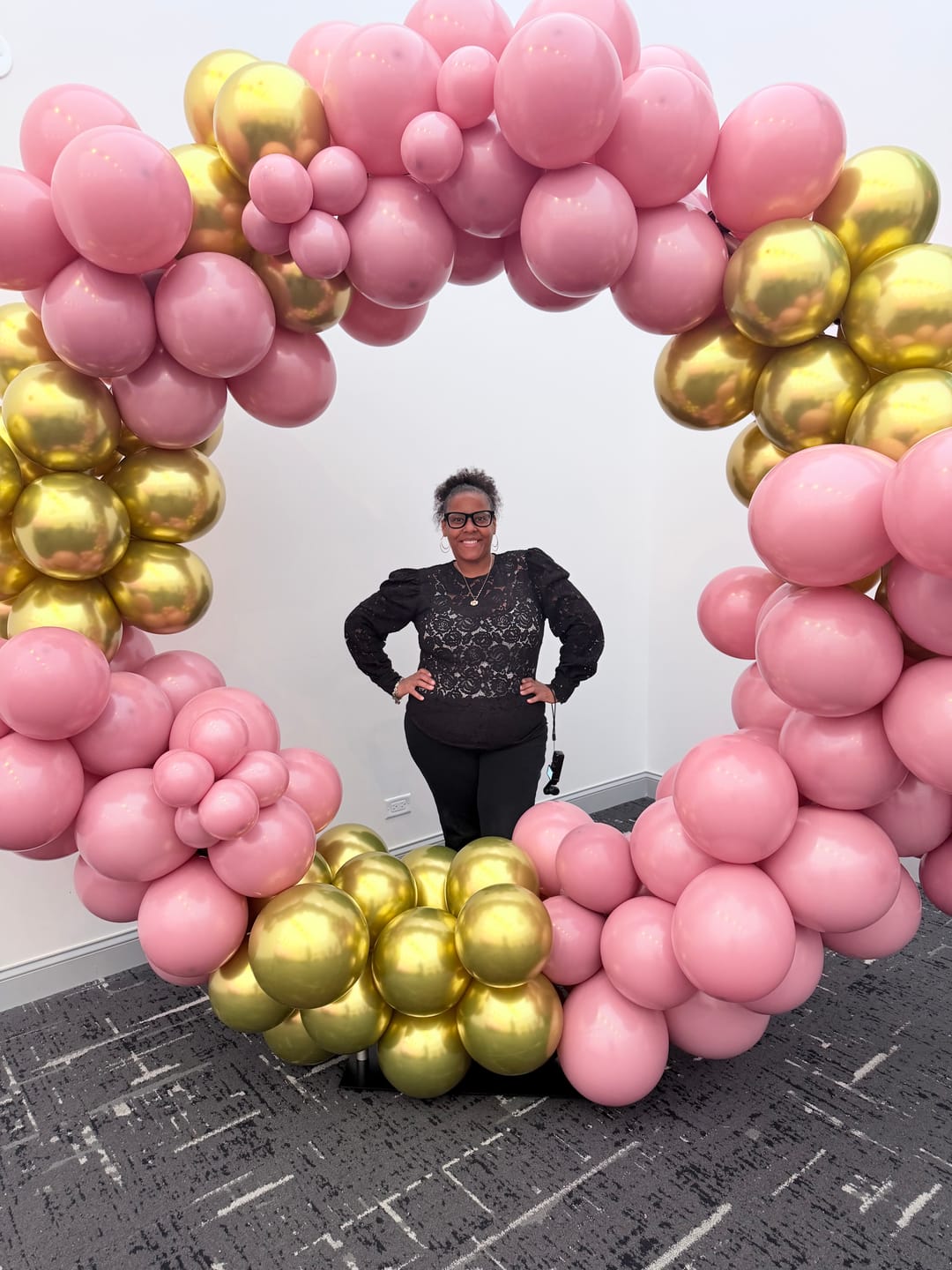 Customer photo review of 6ft 6.5ft Aluminum Alloy tube Round Circle Backdrop Stand For Wedding Birthday Baby Shower