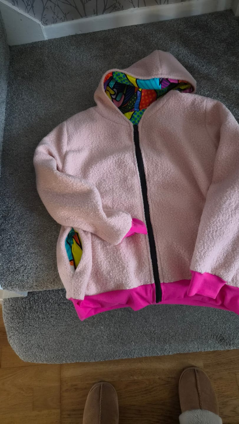 Customer photo review of Clearance Plain Boucle Fabric