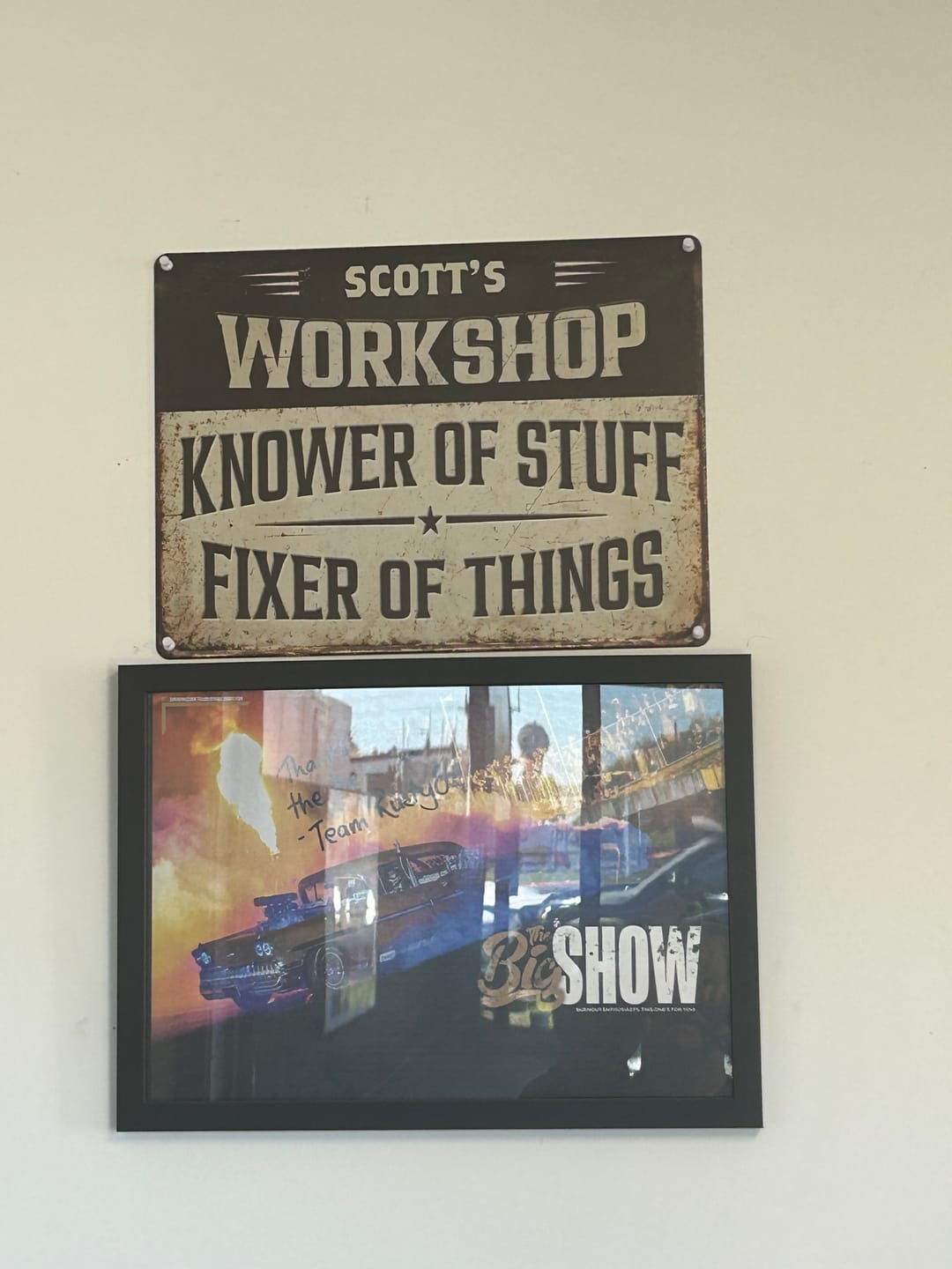 Customer photo review of This's His Garage Sign - Personalized Horizontal Garage Sign