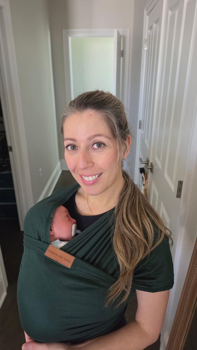 Customer photo review of Baby Wrap Carrier | Pine Grove