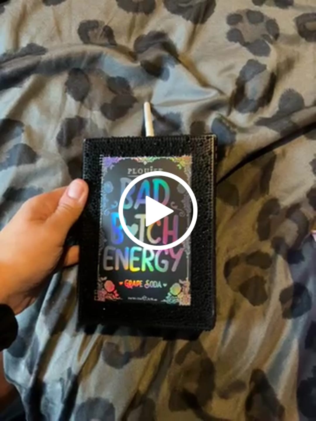 Customer video review of Halloween Crystal Bad Bitch Energy Lip Conditioner & Lip Oil Duo