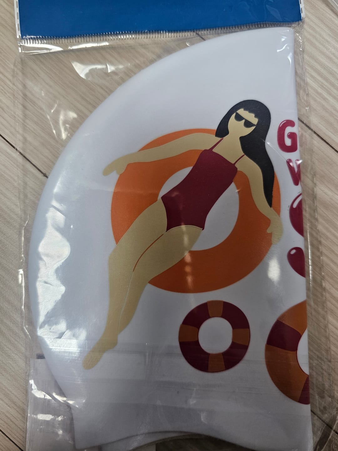 Customer photo review of JAYD Swim Cap - Float On