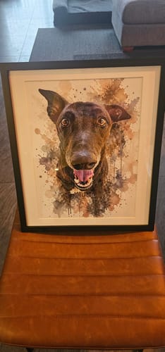 Customer photo review of Personalised Poster With Dog or Cat - Watercolour