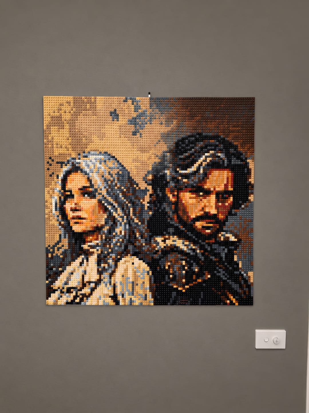 Customer photo review of Personalized Brick Mosaic | Custom Mosaic Maker | LEGO Art Style