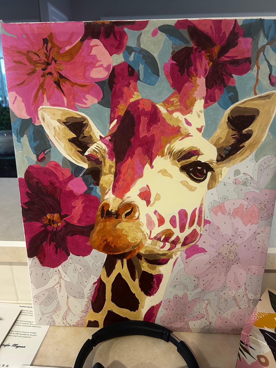 Customer photo review of Purple Giraffe | Paint by Number