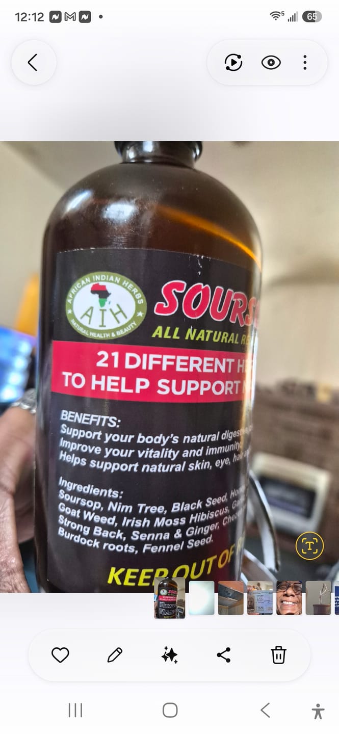Customer photo review of Soursop Bitters 16 oz – Single Bottle (Inventory Stock)
