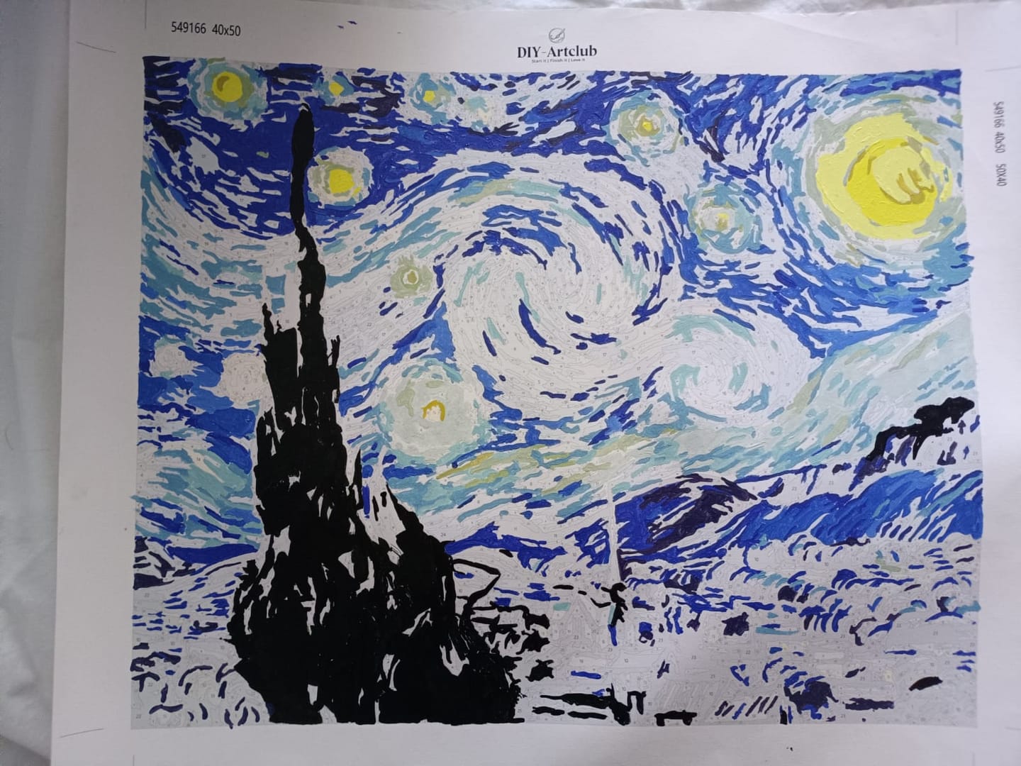 Customer photo review of The Starry Night - Van Gogh | Paint by Numbers