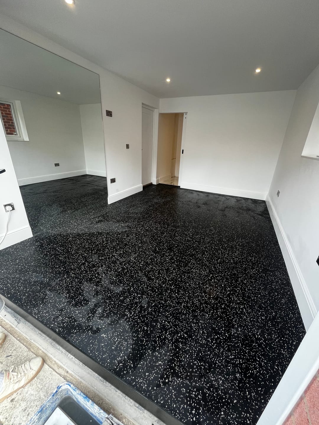 Customer photo review of Heavy Duty Rubber Gym Flooring Roll | Cut to Length | 1m Wide | 4-12mm | UK