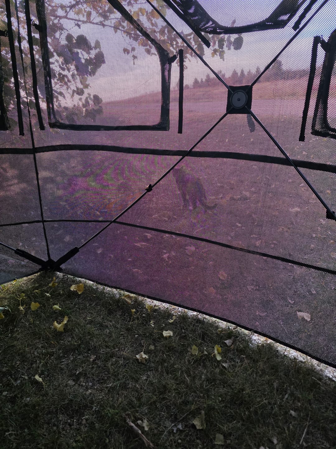 Customer photo review of Vis360 3-4 Man Hunting Blind | 360 See Through Hunting Pop Up Blind with 4 Full Panels | Portable Ground Blind for Deer & Turkey Hunting