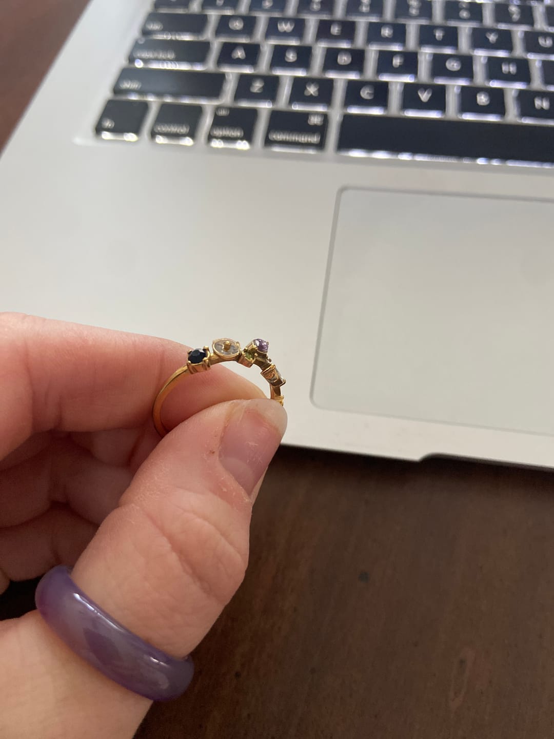 Customer photo review of Crystal White Blossom Ring Gold